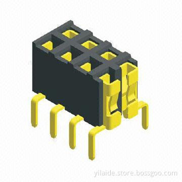2.0 pitch female connector with golden plating